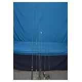 6pcs Various Spinning Reel Fishing Rods & 2 Reels