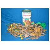 Lg Lot Vintage Lincoln Logs Building Pieces $ Box