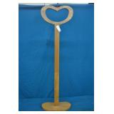 52" Tall Wood Heart Arts & Crafts Quilt Stand
