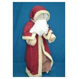 36" Tall Vintage Santa Claus Doll Figure on Stand