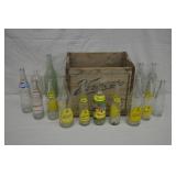 Antique Wood Vernors Pop Crate w/ Pop Bottles