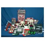 Lg Lot Christmas Lights, Ornaments, Plush, Decos