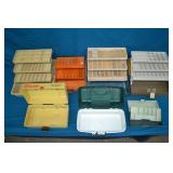 7pcs Various Empty Used Fishing Tackle Boxes