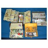 4pc Various Fishing Tackle Boxes With Contents