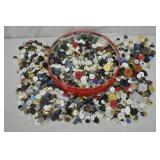 10" Dia 2-3/4" Deep Tin Full Vintage Buttons