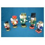 5pcs Wooden Christmas Nutcrackers 5" to 9"