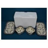 New Temptations Old World 4pc Snack Service Set