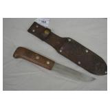 Vintage Hand Made Knife w/ Weeks & Son Sheath
