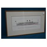 1970 FR Grevier Print Sidewheel Steamer Tashmoo