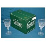 6pc Set Galway Irish Crystal Longford Goblets