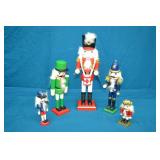 5pcs Wooden Christmas Nutcrackers 4" to 15"