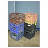 6pcs Various Plastic Milk Crates
