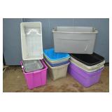 15pcs Various Sized Plastic Totes Without Lids
