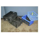 4pcs Collapsible Folding Plastic Totes