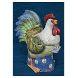 Susan Winget 12" Patchwork Rooster Cookie Jar