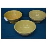 3pcs Vintage 12" Crockware Bowls
