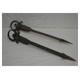 Pair Antique Late 1800s 35" Hay Spear / Harpoons