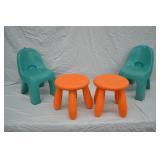 4pc Fisher Price Childs Chairs & Small Tables