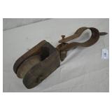 Antique Single Pulley Farm Block & Tackle