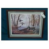 John S Berhardt Framed Print Drawing a Pair Signed