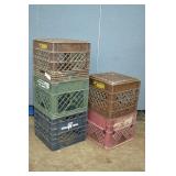5pcs Various Plastic Milk Crates