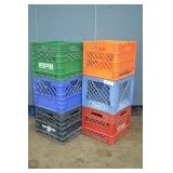 6pcs Various Plastic Milk Crates