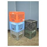 5pcs Various Plastic Milk Crates