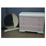Tri-Bond III 3 Drawer Painted Mirrored Dresser