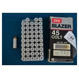 49 Round Box CCI Blazer 45 Colt Ammunition