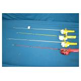 4pcs Tweety, Taz, & Snoopy Kids Fishing Rods/Reels