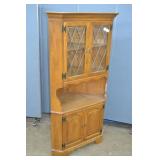 Solid Wood Corner Curio Cabinet Hutch