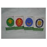 4 Boy Scouts Japan Nippon 1970s, 80s Rank Patches