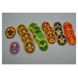 21pc Used Colored Background BSA Oval Rank Patches
