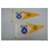 2pcs 1990s BSA National Accredited Camp Pennants
