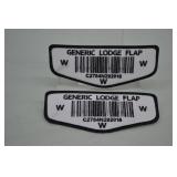 2pcs Novelty Generic Lodge Flaps w/ Bar Code