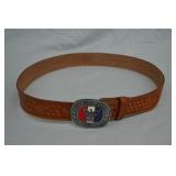 BSA Eagle Scout Leather Belt & Buckle Size 34