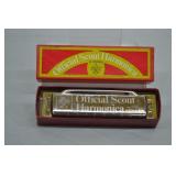 M Hohner Official Scout Harmonica in Original Box