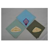 3pcs 1960s Era Scouting In Action Neckerchiefs