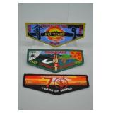 3 Chickagami Lodge 180 Years of Service Flaps