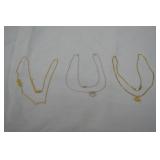 Sterling Silver Whale, Letter B, & Heart Necklaces