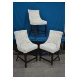 3 Pottery Barn Hayes Tufted Bar Stools