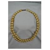 15" Double Strand Knotted Pearls Sterling Clasp