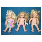 3pcs Battat Our Generation 18" Dolls