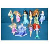 8 Barbie Style Disney Princess Dolls & 2 Barbies