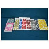 Lot 5 New Alphabet Sticker Sets w/ Extras