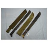 2pcs WWII Era US Military Machetes