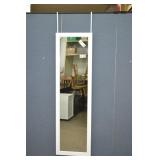 15" x 51" Over Door White Frame Dressing Mirror