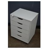 Ikea Alex 5 Drawer Wood Cabinet on Casters