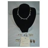 7pcs Various Sterling Silver Jewelry With Stones