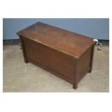 36" Dark Wood Blanket Chest